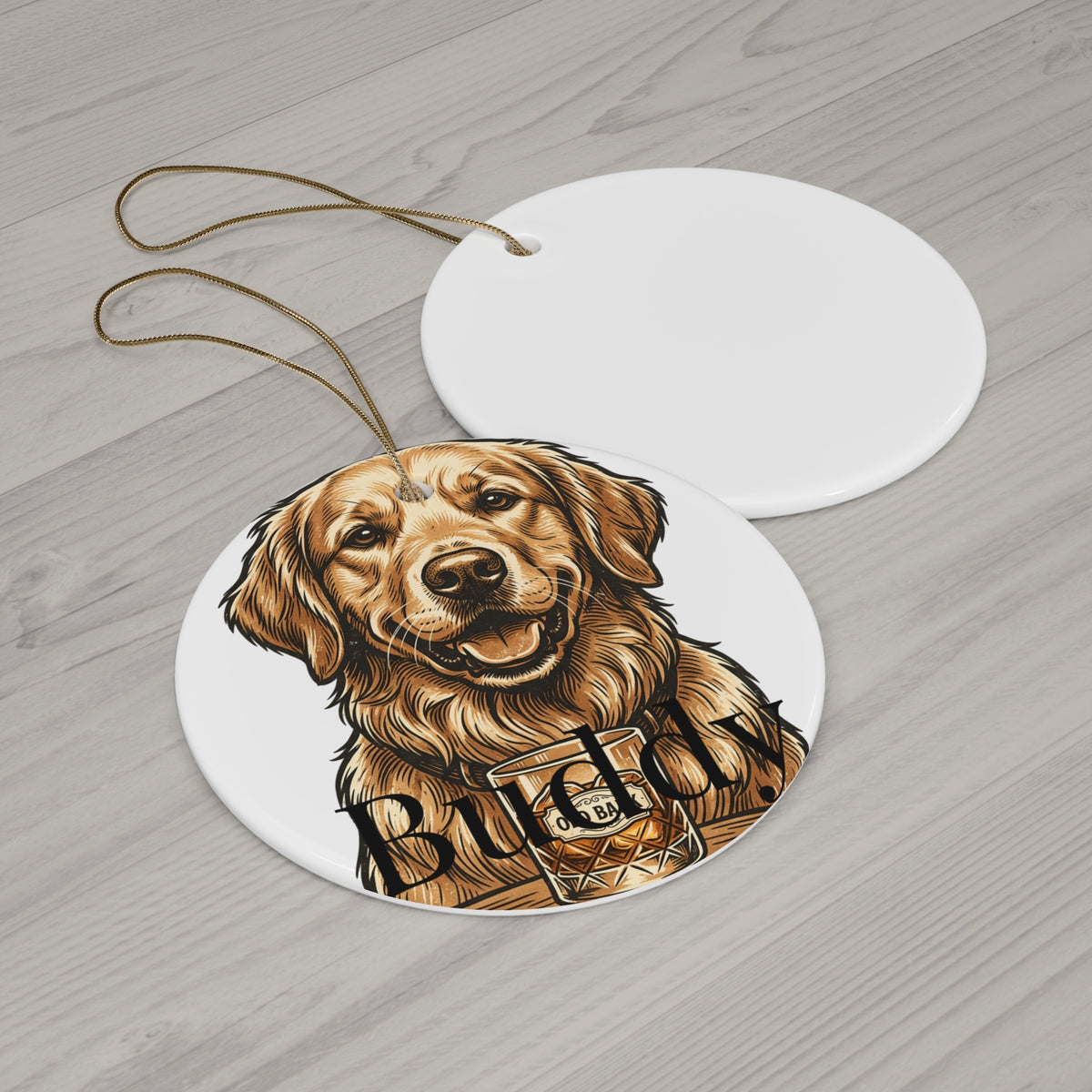 Personalized Pet Christmas Ornament - Custom Dog or Cat Photo Ornament With Name