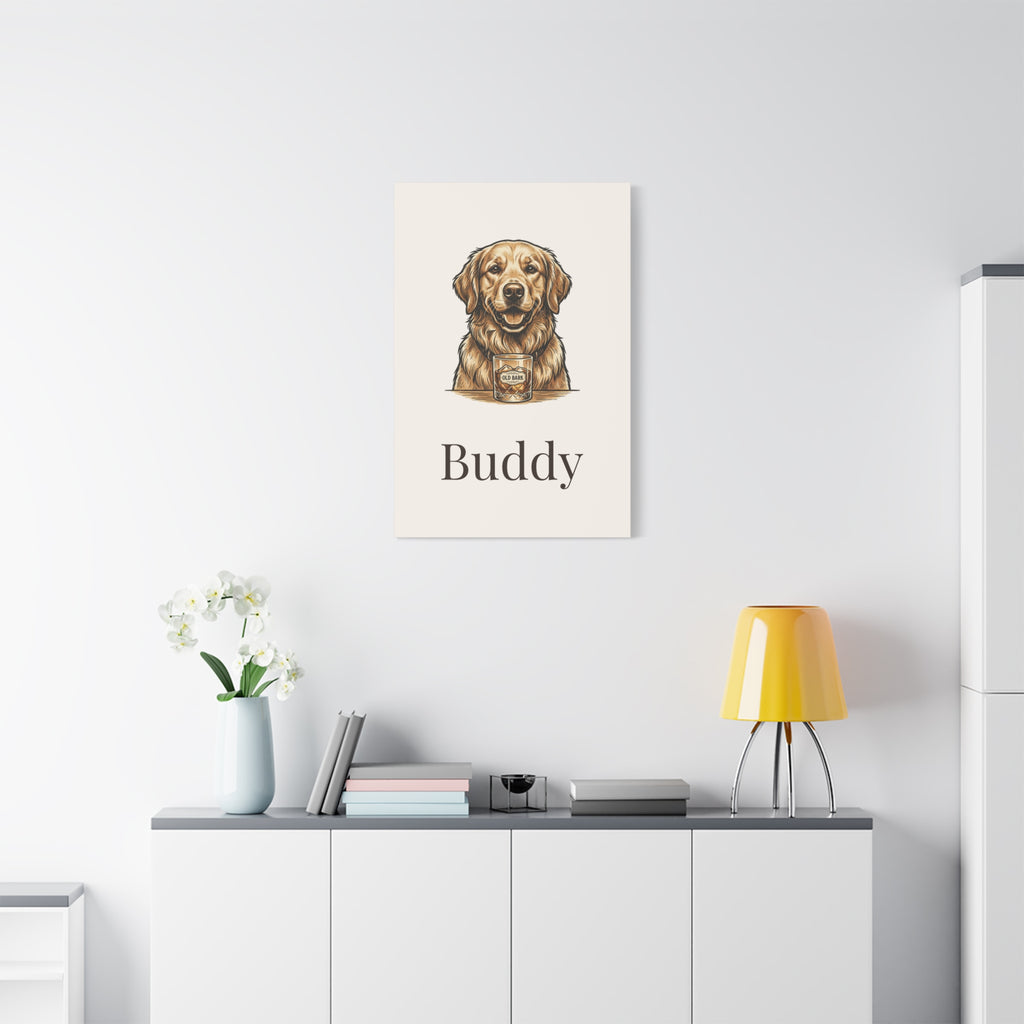 Custom Pet Portrait Canvas - Personalized Dog or Cat Wall Art From Your Photo