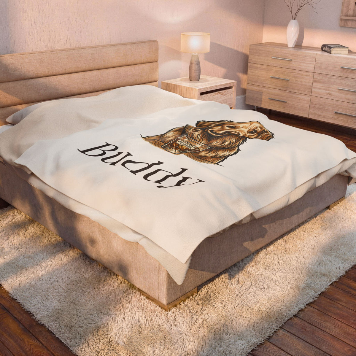 Custom Pet Photo Blanket - Personalized Plush Throw With Your Dog or Cat