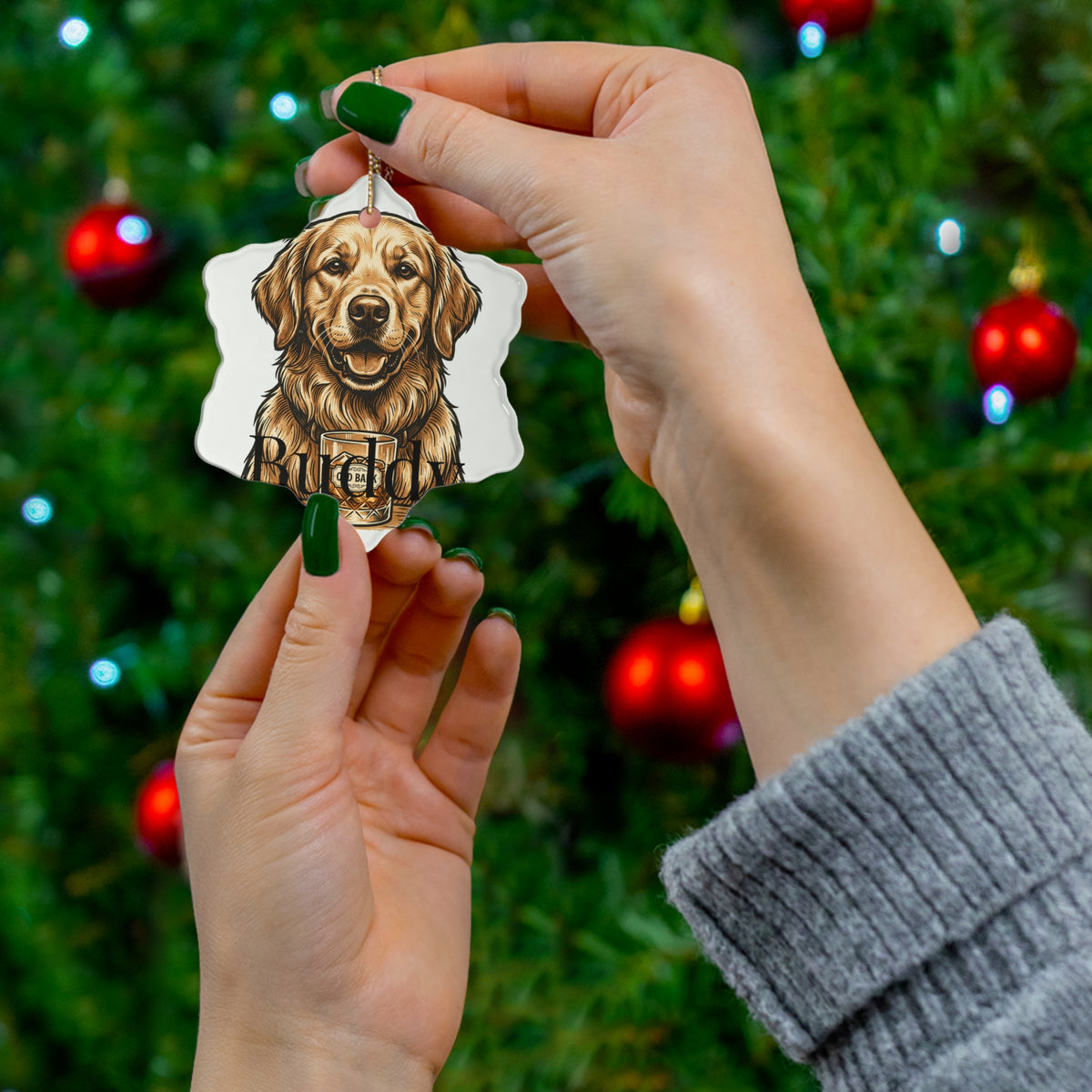Custom Cat Christmas Ornament - Personalized Cat Photo Ornament With Name, Cat Mom Gift