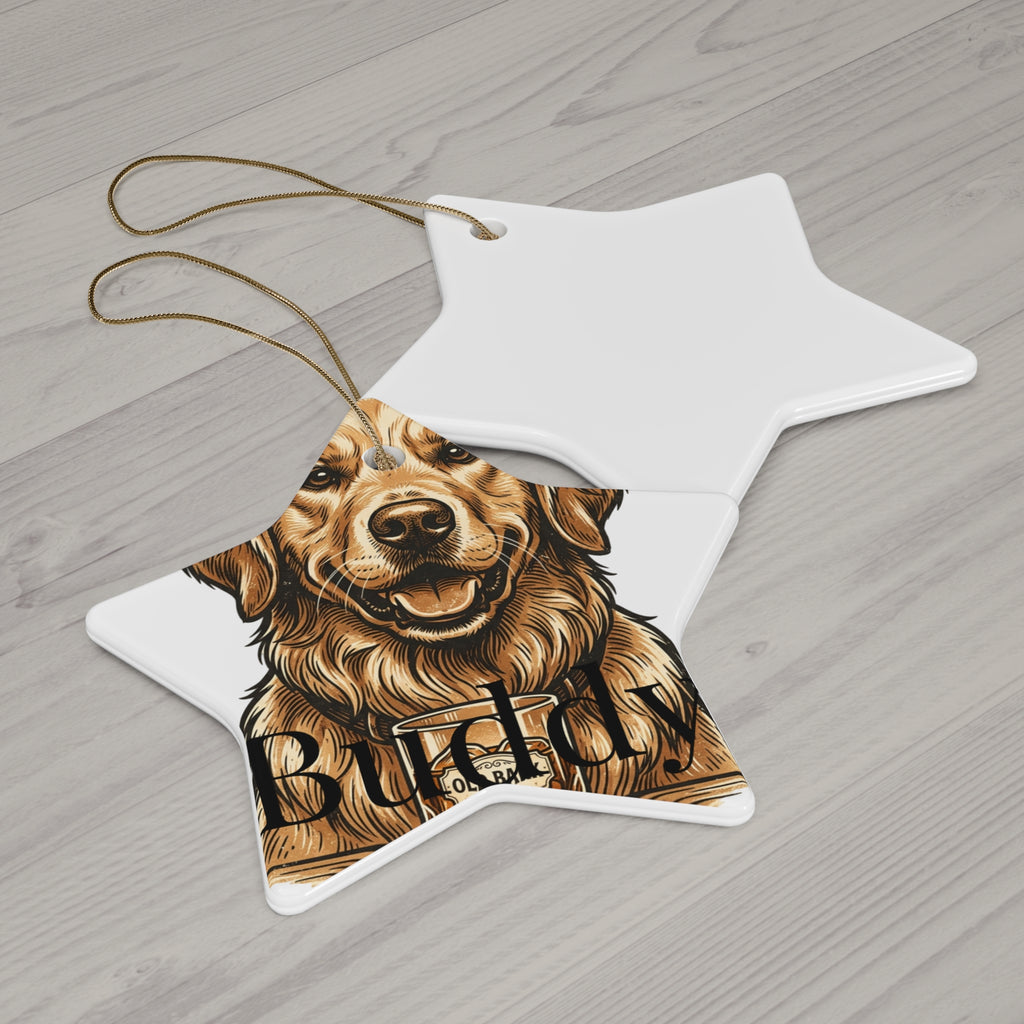 Personalized Pet Christmas Ornament - Custom Dog or Cat Photo Ornament With Name