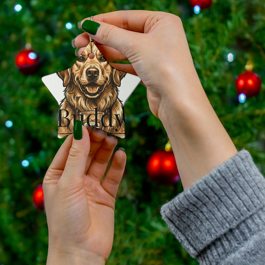 Personalized Pet Christmas Ornament - Custom Dog or Cat Photo Ornament With Name