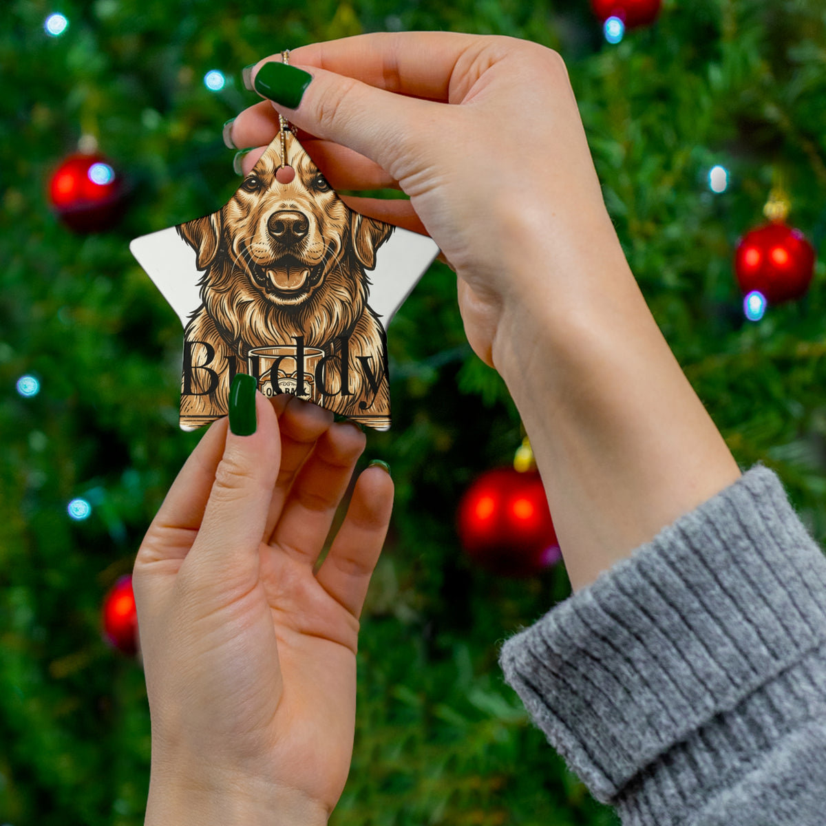 Custom Cat Christmas Ornament - Personalized Cat Photo Ornament With Name, Cat Mom Gift