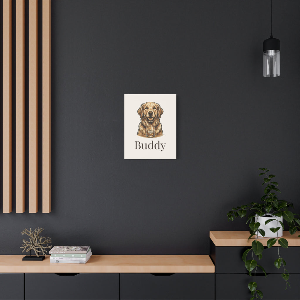 Custom Pet Portrait Canvas - Personalized Dog or Cat Wall Art From Your Photo