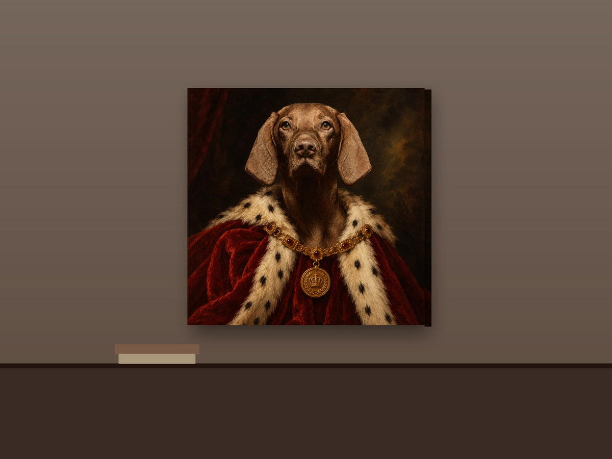 Royal Pet Portrait Canvas - Custom Renaissance Painting of Your Dog or Cat