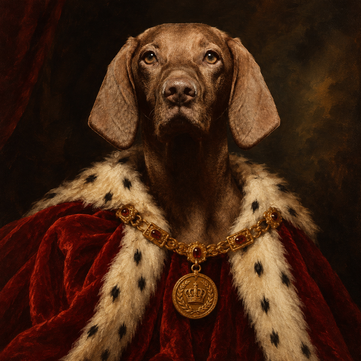 Royal Pet Portrait Canvas - Custom Renaissance Painting of Your Dog or Cat